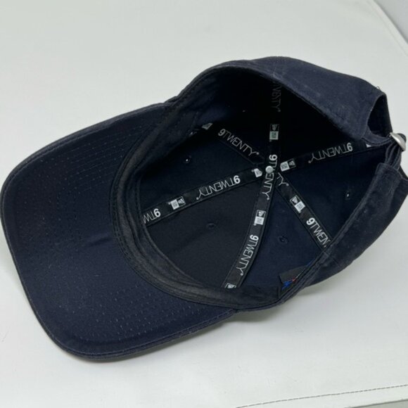 New york yankees new era 9TWENTY navy hat Silver metallic look logo rare main image 4